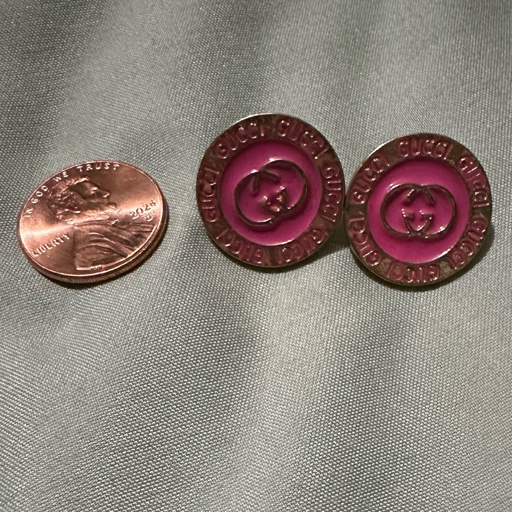 GG pink and gold stud earrings! I will provide earring backs!